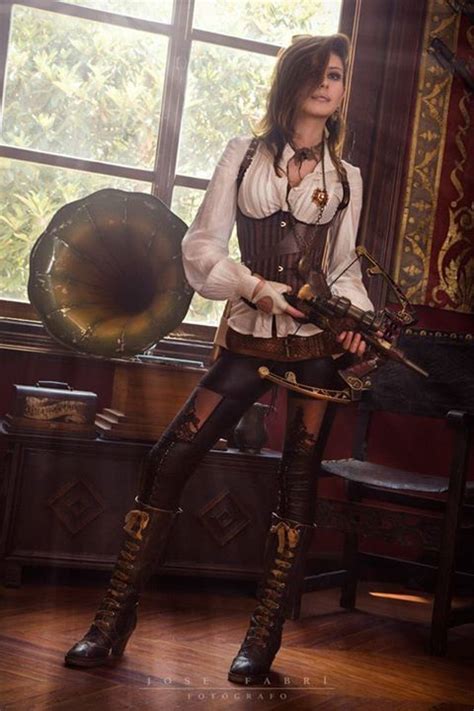 How to Recreate Thi Steampunk Vampire Slayer Costume (white/brown/black color palette with ...