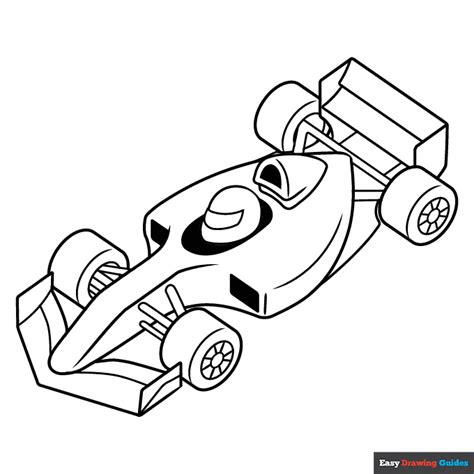 Race Car Coloring Page | Easy Drawing Guides