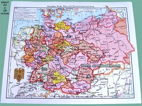 Nazi GAU Map of Third Reich Germany