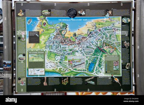 Tourist Information Map Newquay Cornwall Stock Photo - Alamy