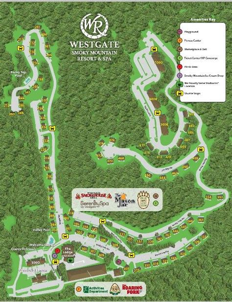 Westgate Smoky Mountain Resort Map Of Resort