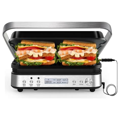 Panini Press Grill Sandwich Maker with Removable Plates, 5 in 1 Electric grills with Meat ...