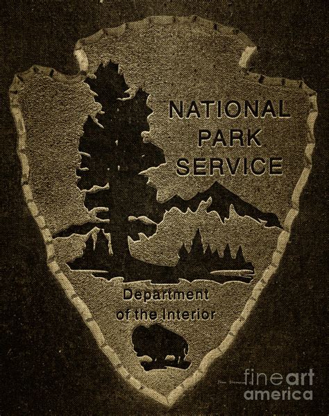 National Park Service Logo Badge Fabric Photograph by John Stephens