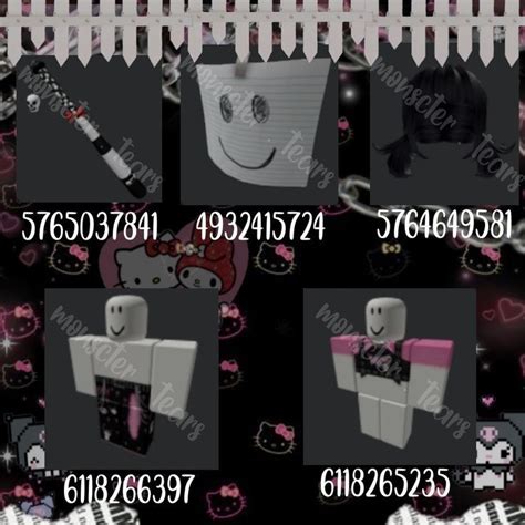 Aesthetic roblox Outfit code | Hello kitty dövmeleri, Club kıyafetleri, Emo