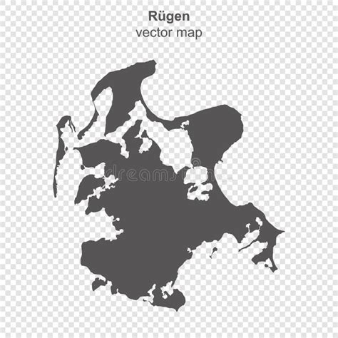 Ruegen Map Silhouette With Word Stock Vector - Illustration of vector ...