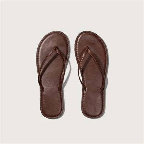 Womens Leather Flip Flops | Womens Shoes | Abercrombie.com