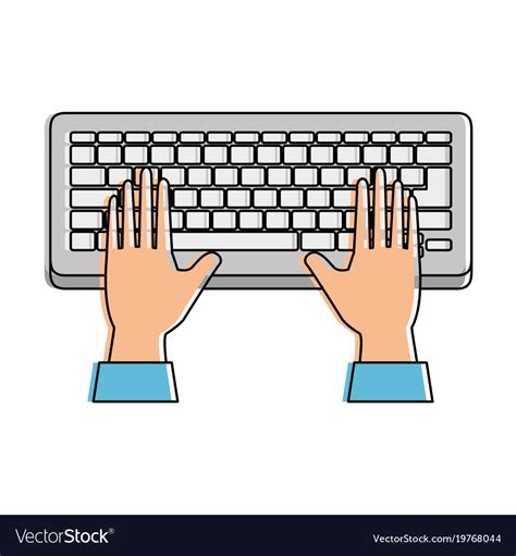 Typing Keyboard Cartoon