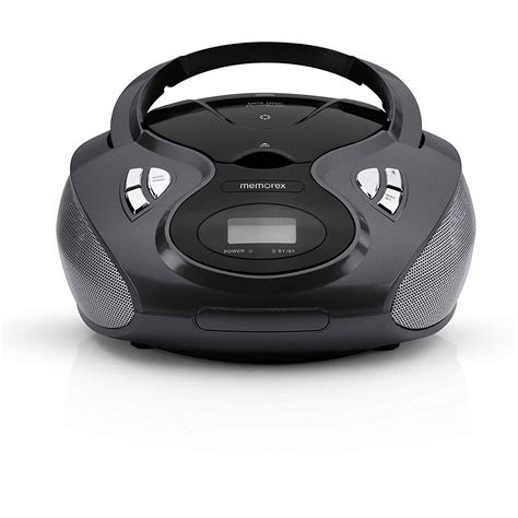 Bluetooth CD/MP3 Boombox AM/FM Tuner with Digital Display Memorex MP3451BLK - Black (Certified ...