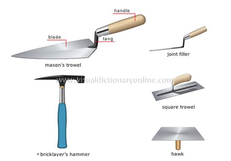 HOUSE :: DO-IT-YOURSELF :: MASONRY TOOLS [2] image - Visual Dictionary ...