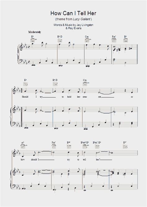 How Can I Tell Her Piano Sheet Music | OnlinePianist