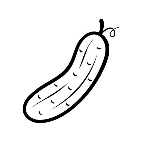 Simple Cucumber Clipart Vector Illustration Isolated - vrogue.co