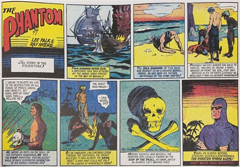 The Phantom first Sunday strip (1939) origin story. : r/comicstriphistory