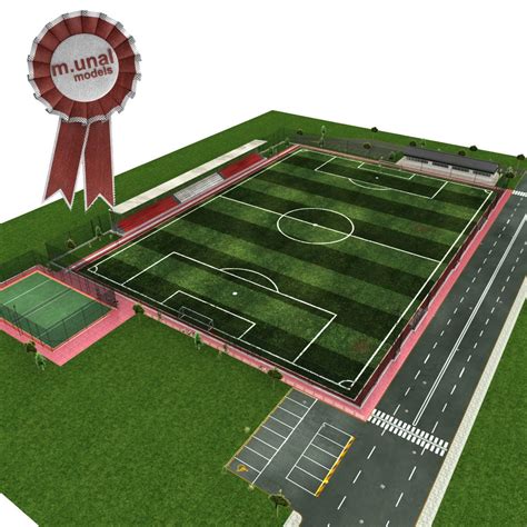 Football Pitch 3D Model $59 - .max .fbx .3ds .obj - Free3D