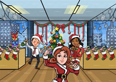 Christmas Office Party Background