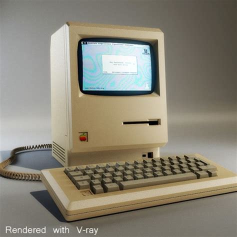 3d model apple macintosh computer