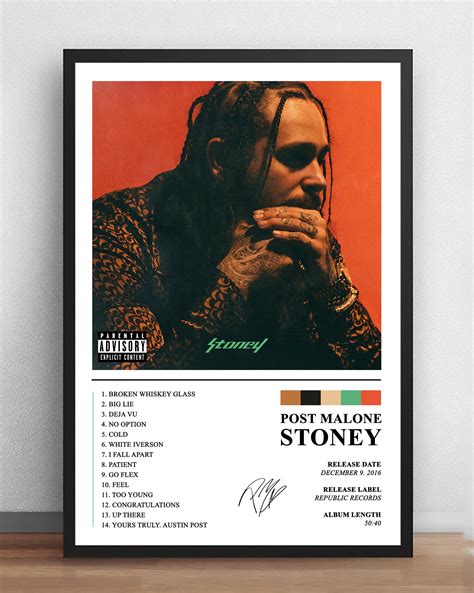 Post Malone Album Cover Poster Post Malone Poster Singer | Etsy