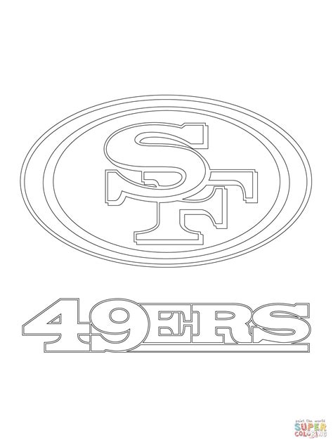 San Francisco 49ers Logo | Super Coloring Free Adult Coloring Pages, Free Printable Coloring ...