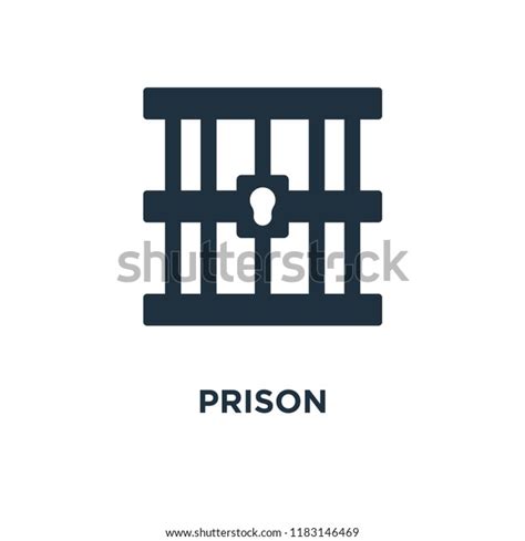 Prison Icon Black Filled Vector Illustration Stock Vector (Royalty Free ...