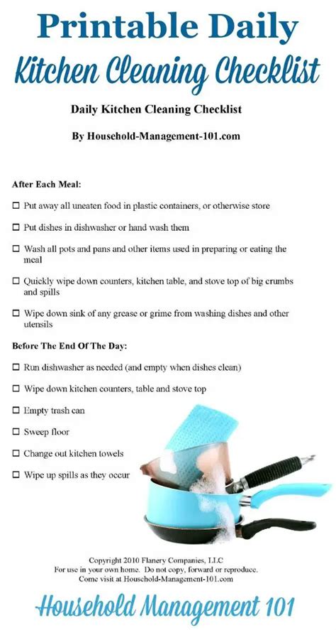 12 Useful Kitchen Cleaning Checklists - Kitty Baby Love