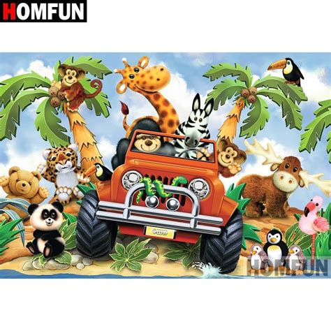 5D Diamond Painting Animals on Safari Kit | Bonanza Marketplace