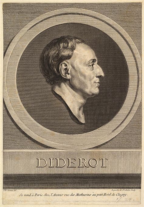 Portrait of Denis Diderot Drawing by Augustin de Saint-Aubin - Pixels