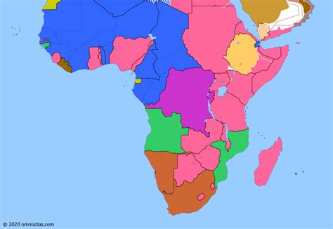 End of World War II | Historical Atlas of Sub-Saharan Africa (15 August 1945) | Omniatlas