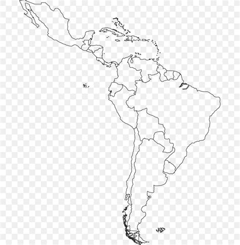 South America Latin America Blank Map Central America, PNG, 688x838px ...