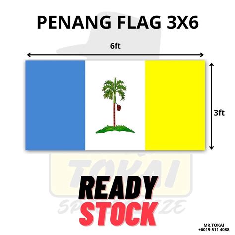 [READY STOCK] PENANG FLAG 3FTx6FT/BENDERA PENANG 3FTx6FT | Shopee Malaysia