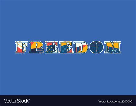 Freedom concept word art Royalty Free Vector Image