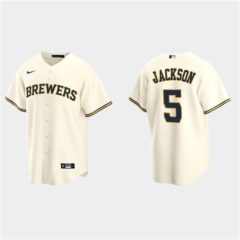 Milwaukee Brewers Alex Jackson Home Jersey – Cream – KatinatSports Store