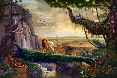 Disney The Lion King – Return to Pride Rock | Thomas Kinkade Studios | Thomas kinkade disney ...