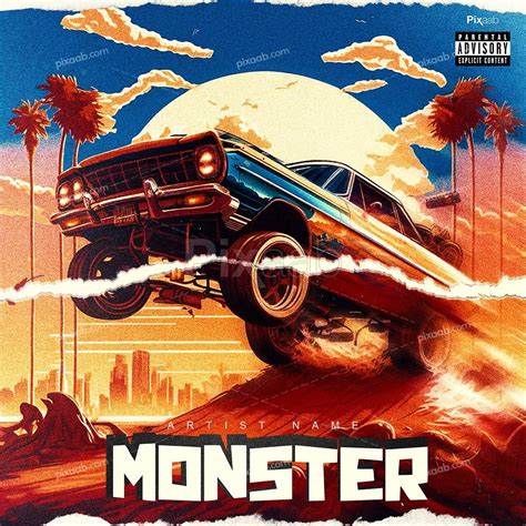 Monster Album Cover Art PSD Template - Pixaab.com