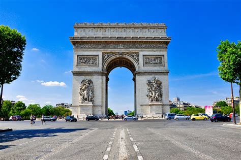 Arc de Triomphe in Paris - Commemorative Arch Overlooking the Champs ...