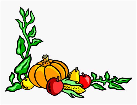 Vector Illustration Of Fall Or Autumn Harvest Border - Harvest Clip Art, HD Png Download - kindpng