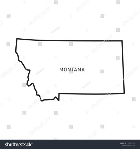 Vektor Stok Montana Map Outline Vector Design Template (Tanpa Royalti) 1399011230 | Shutterstock