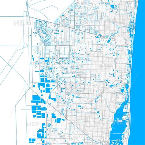 Rich detailed vector map of Miramar, Florida, USA | HEBSTREITS Sketches ...