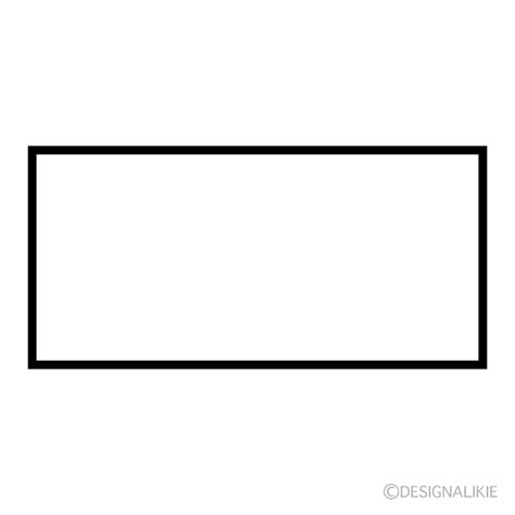 Rectangle Shape Black and White Clip Art Free PNG Image｜Illustoon