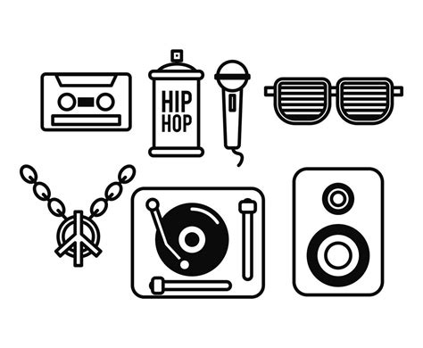 Hip Hop Vector Set Vector Art & Graphics | freevector.com