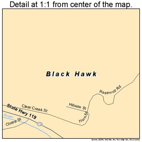 Black Hawk Colorado Street Map 0807025