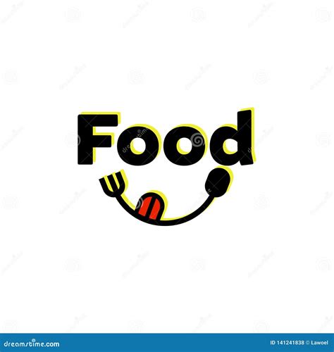 Food Logo Designs with Spoon and Fork Stock Vector - Illustration of cheerful, happiness: 141241838