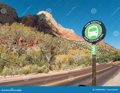 Shuttle Stop, Zion National Park Stock Photo - Image of destination, high: 103685308