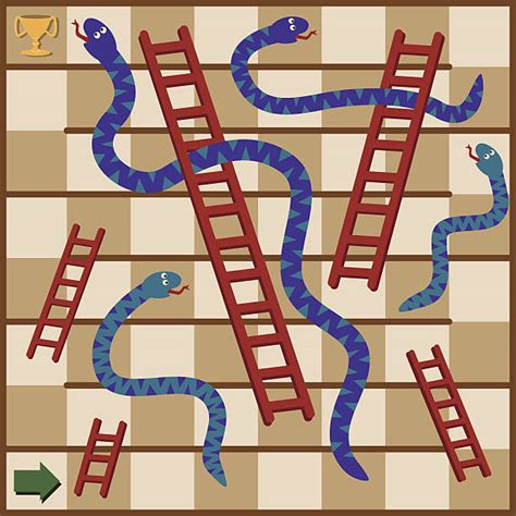 Clipart Of A Cartoon Snakes And Ladders Board Game Ro - vrogue.co