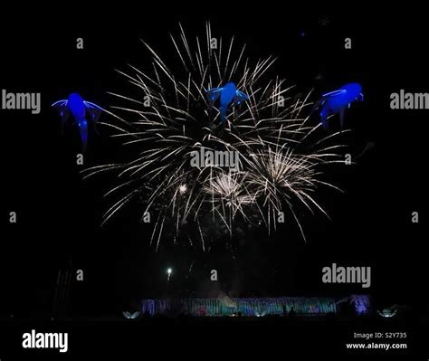 Fireworks at the beach Stock Photo - Alamy