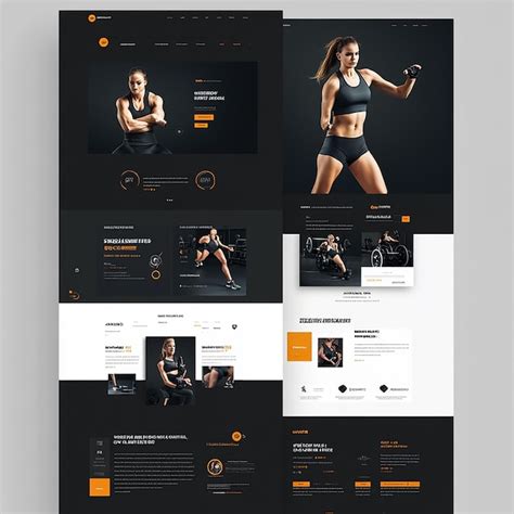 Premium Photo | Design a sophisticated and professional website layout for a specialized gym