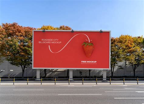 Free Roadside City Billboard Mockup PSD - Good Mockups