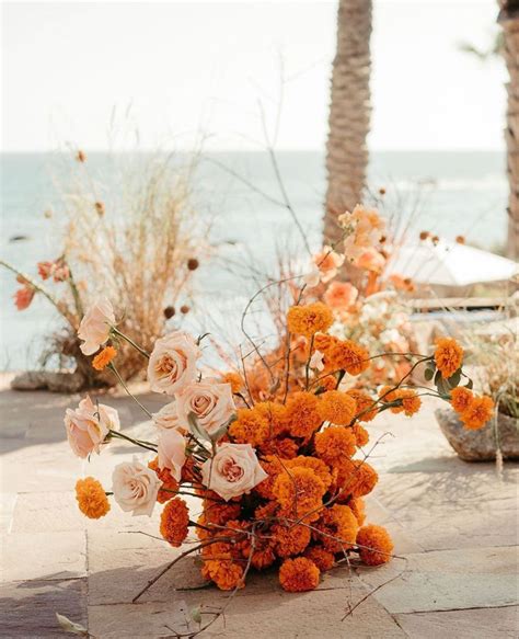 Orange Centerpieces, Summer Centerpieces, Flower Centerpieces, Wedding ...