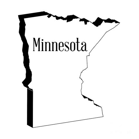 Minnesota 3D Silhouette Map Digital Art by Bigalbaloo Stock - Fine Art ...