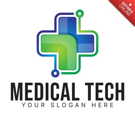 Medical Tech Colorful Logo Design Template | Free Design Template