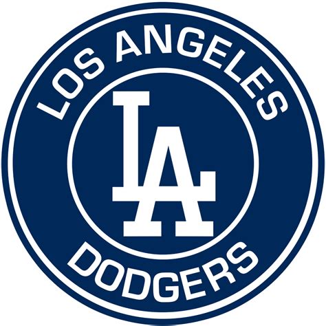 the los angeles dodgers logo on a white background