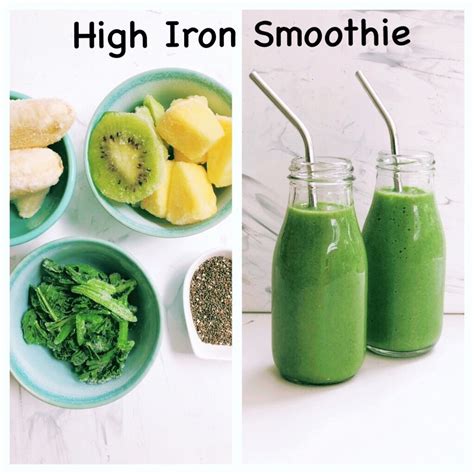 This creamy and delicious smoothie is a great option to up iron intake ...